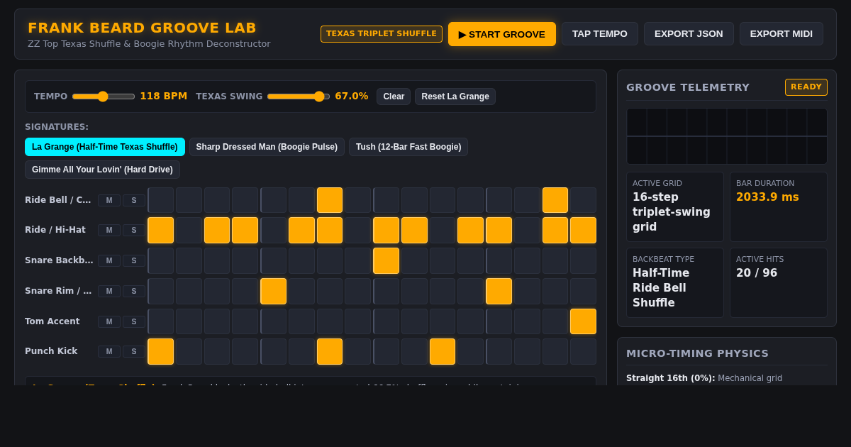 Frank Beard Groove Lab: ZZ Top Rhythm & Shuffle Deconstructor preview