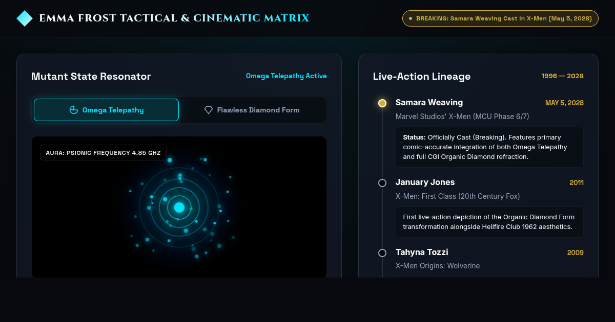 Emma Frost Cinematic Timeline & Telepathic Diamond Engine preview