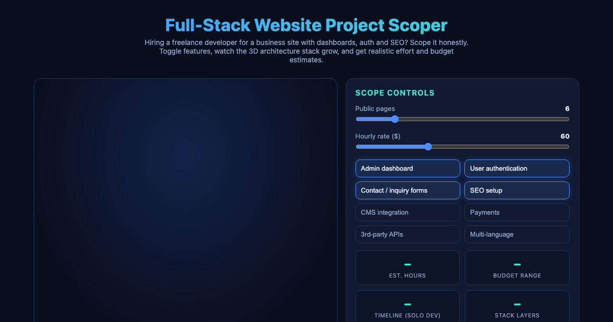 Full-Stack Website Project Scoper preview