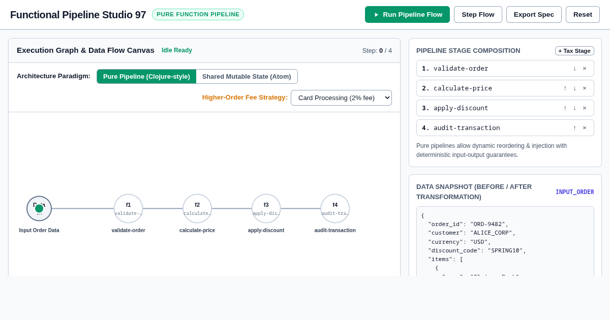 Functional Pipeline Studio 97 preview