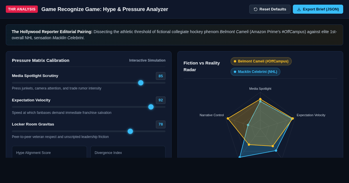 THR Game Recognize Game Hype & Pressure Analyzer preview