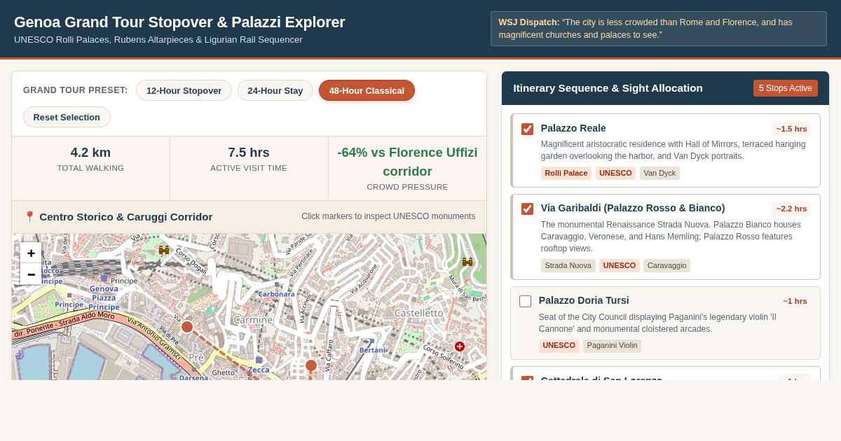 Genoa Grand Tour Stopover Planner & Palazzi Explorer preview