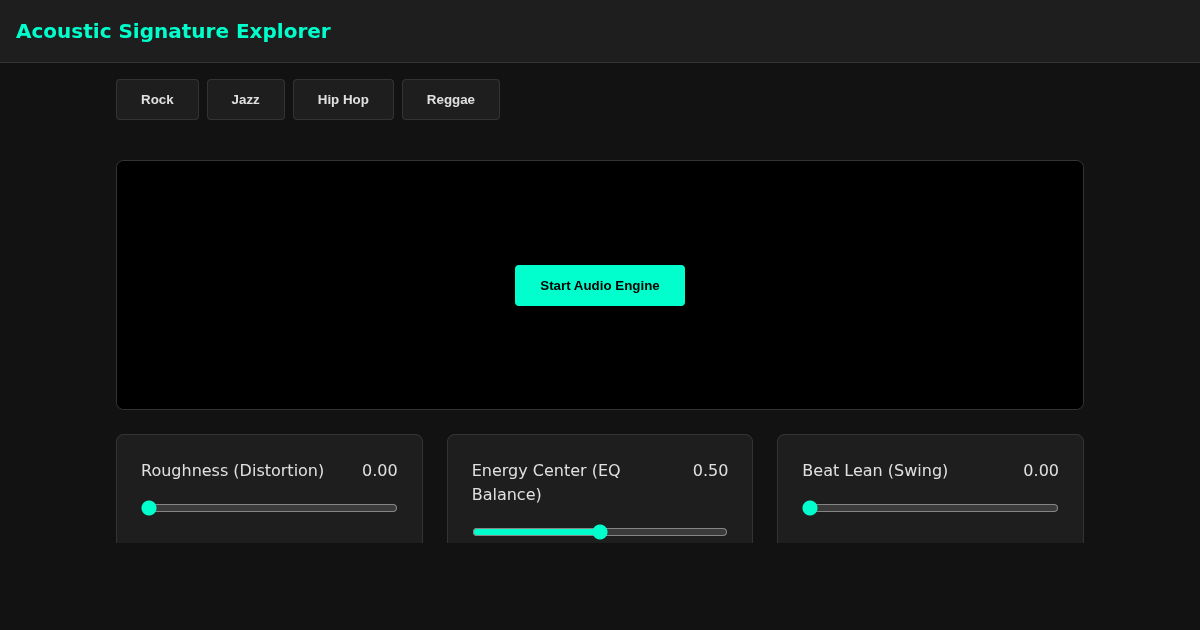 Acoustic Signature Explorer preview