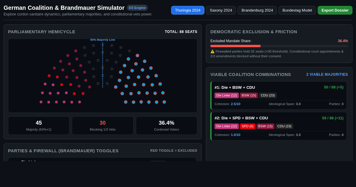 German Coalition Firewall & Parliament Simulator preview