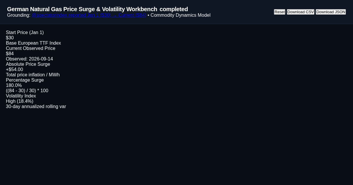 German Natural Gas Price Surge & Volatility Workbench preview