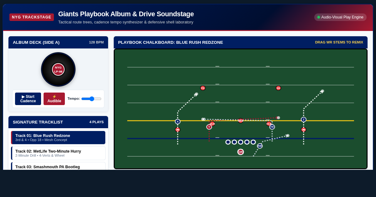 Giants Playbook Album & Drive Soundstage | NY Football Tactical Lab preview