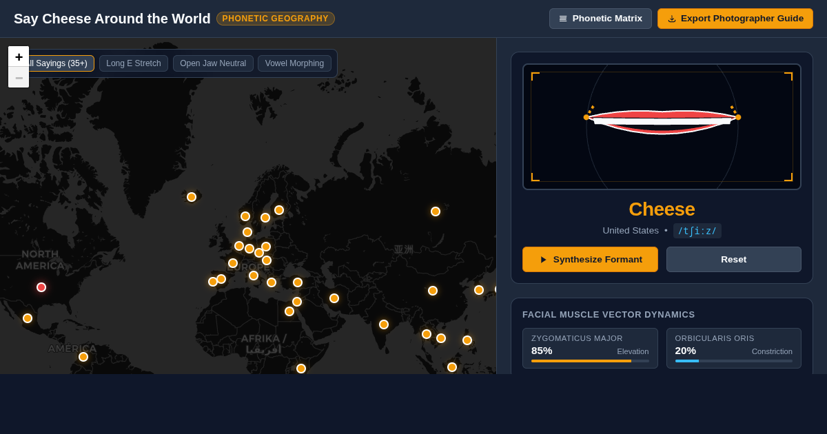 Say Cheese Around the World: Global Photo Sayings Map preview
