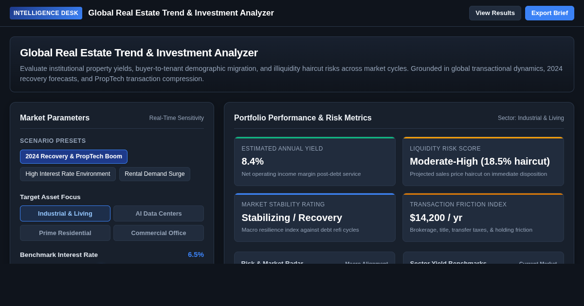 Global Real Estate Trend & Investment Analyzer preview
