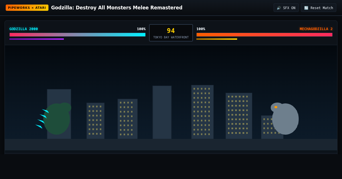 Godzilla: Destroy All Monsters Melee Remastered — Kaiju Arena & Upgrade Explorer preview