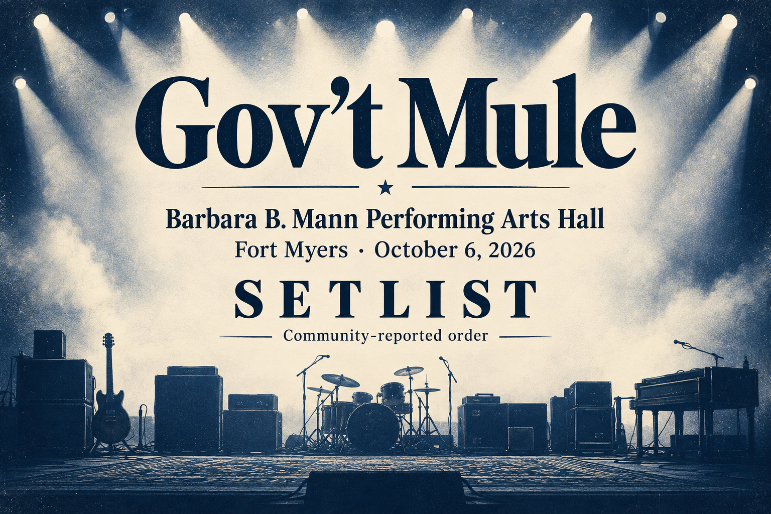 Concert setlist editorial preview