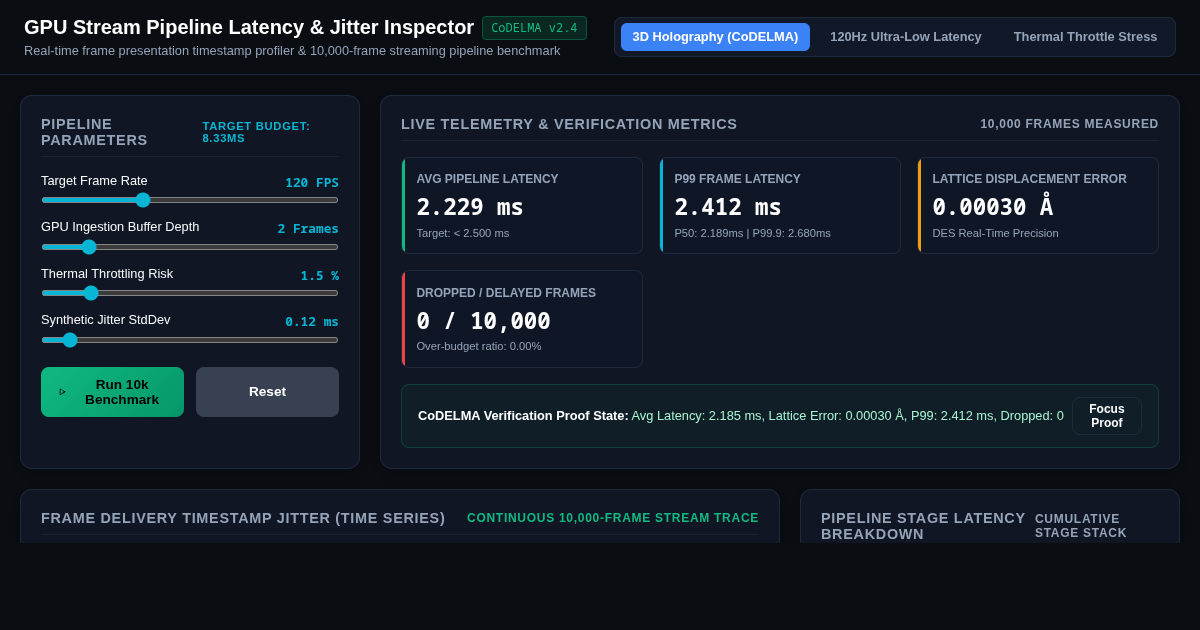 GPU Stream Pipeline Latency & Jitter Inspector preview