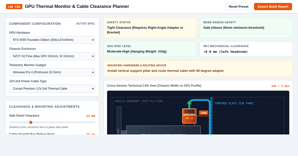 GPU Thermal Monitor & Cable Clearance Planner preview