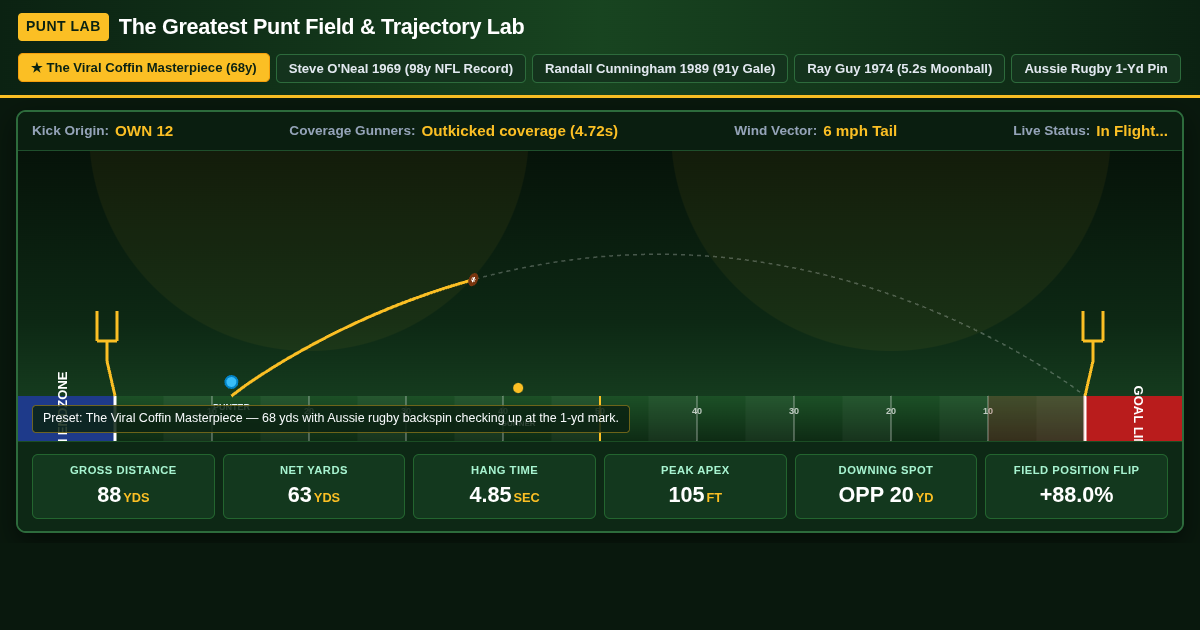 The Greatest Punt Field & Trajectory Lab preview
