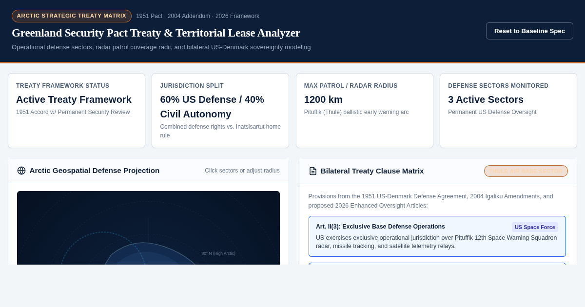 Greenland Security Pact Treaty & Territorial Lease Analyzer preview