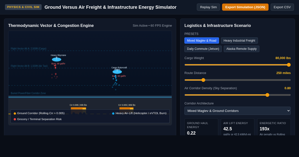 Ground Versus Air Freight & Infrastructure Energy Simulator preview