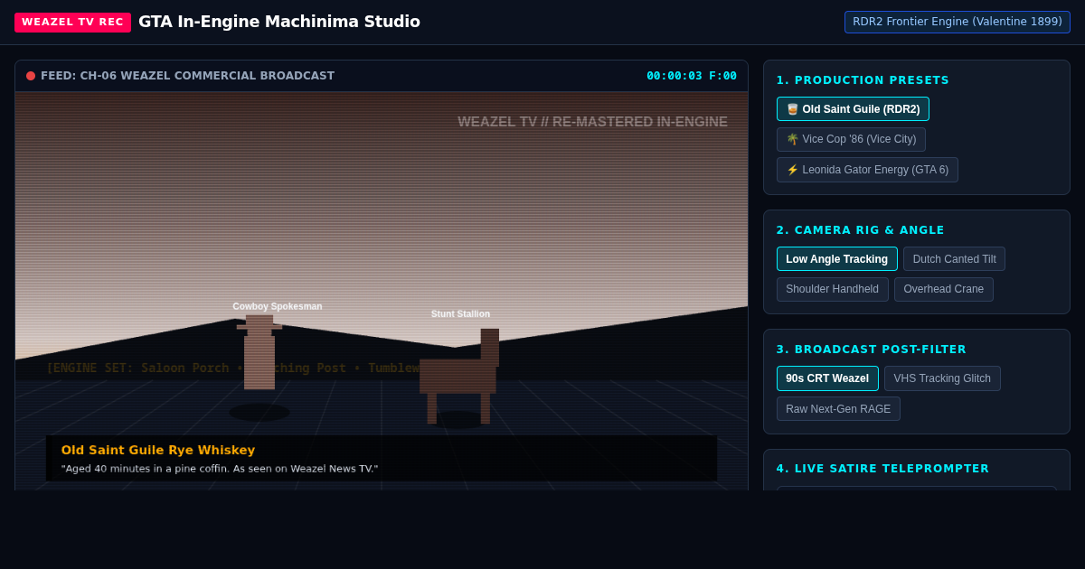 GTA In-Engine Machinima Studio: In-Universe TV Director preview