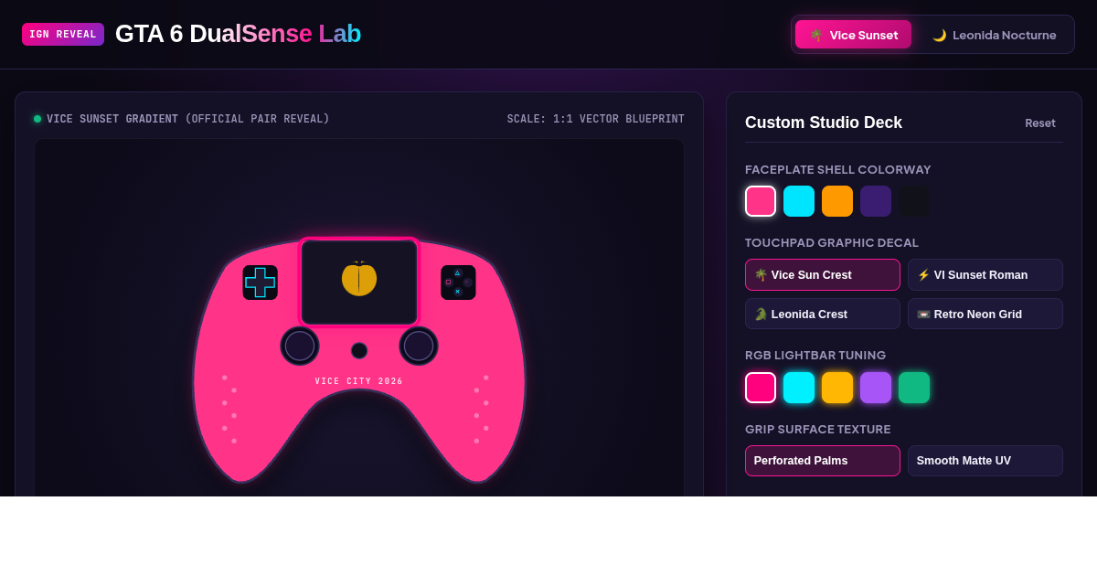GTA 6 PS5 Controller Studio & Limited Edition Lab preview