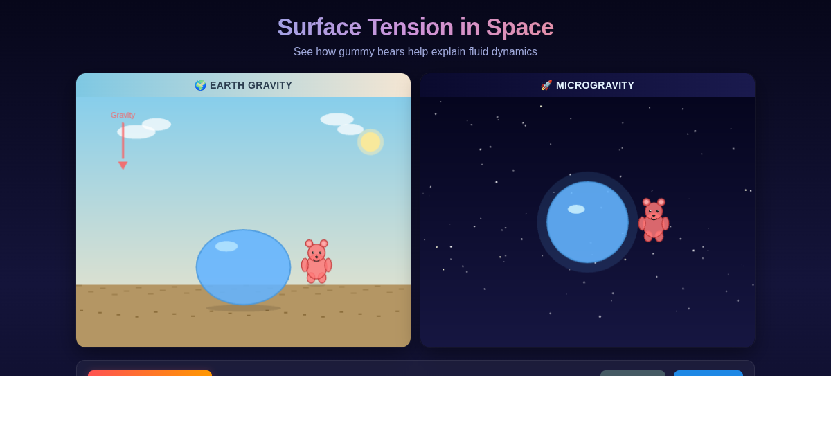 Gummy Bear Surface Tension in Space – Interactive Demo preview