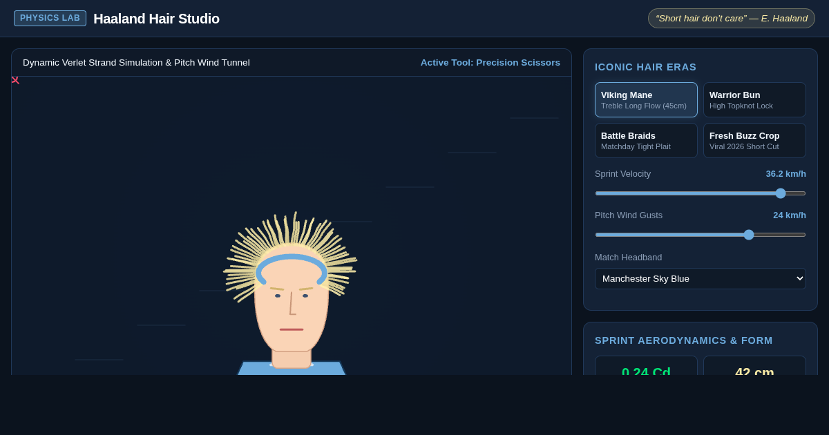 Haaland Hair Studio: Football Icon Grooming & Pitch Physics Lab preview