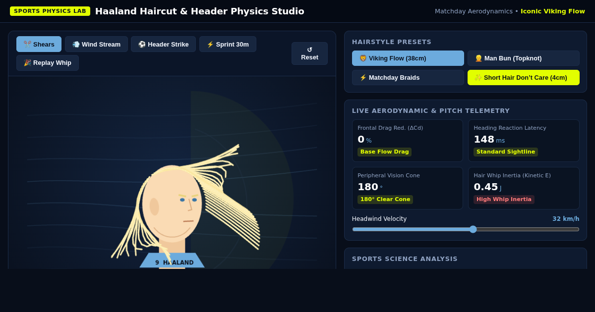 Haaland Haircut & Header Physics Studio preview