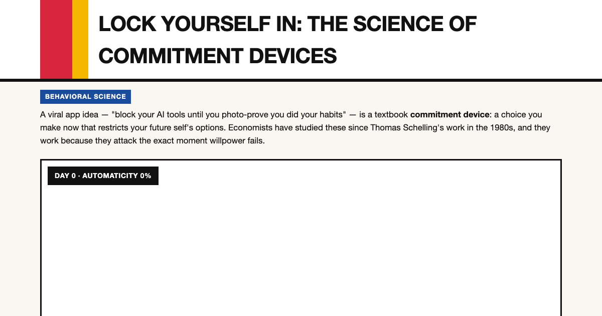 Commitment Devices: The Science of Habit Lock-In preview