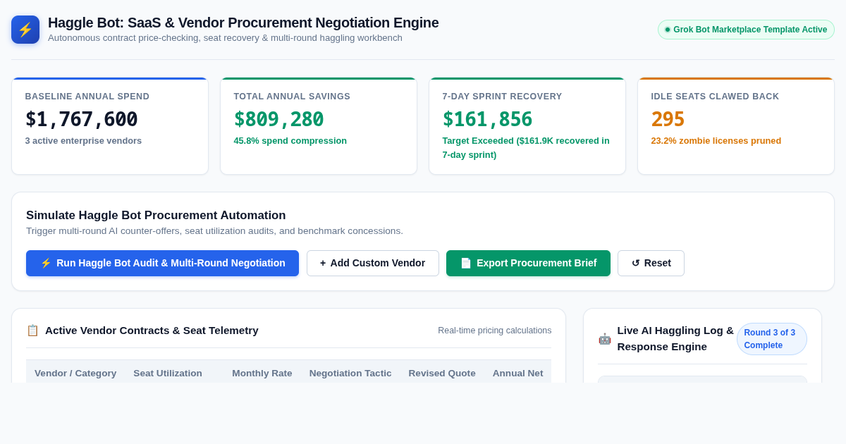 Haggle Bot: SaaS & Vendor Procurement Negotiation Engine preview