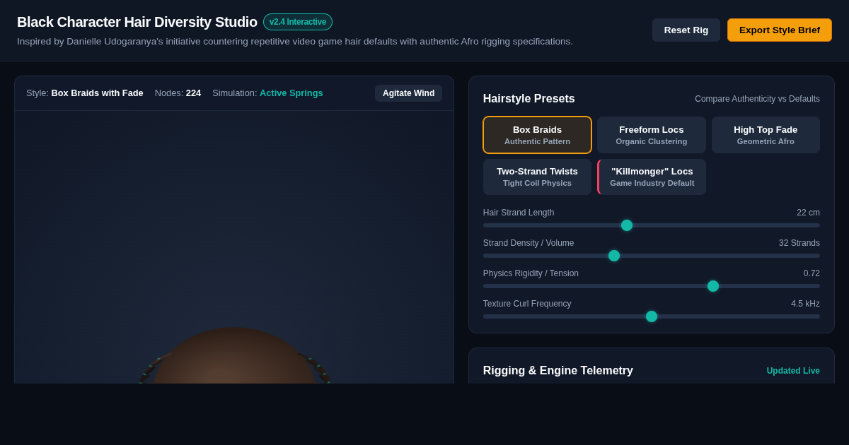 Black Character Hair Diversity Studio preview