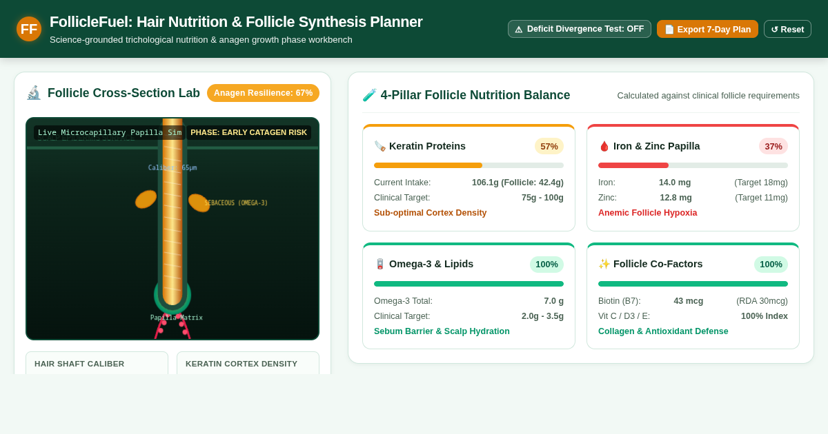 FollicleFuel: Hair Nutrition & Follicle Synthesis Planner preview