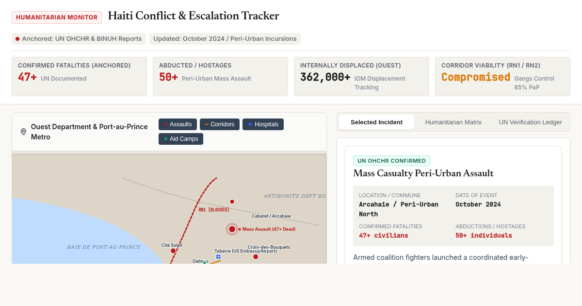 Haiti Conflict & Humanitarian Monitor | Ouest Department Briefing preview