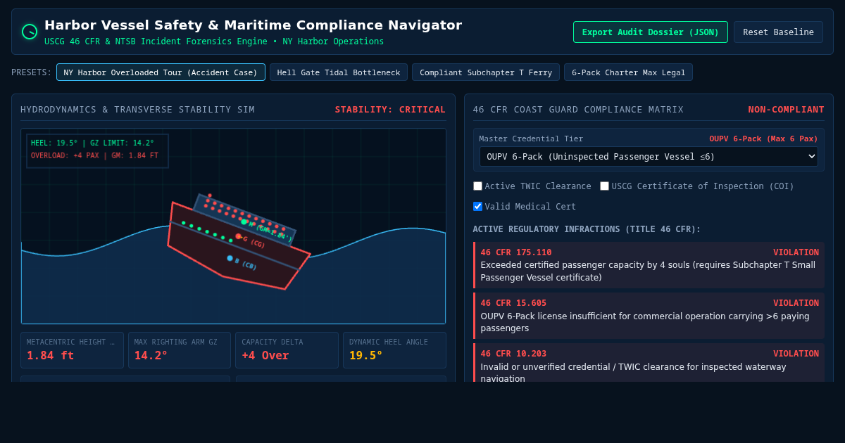 Harbor Vessel Safety & Maritime Compliance Navigator preview