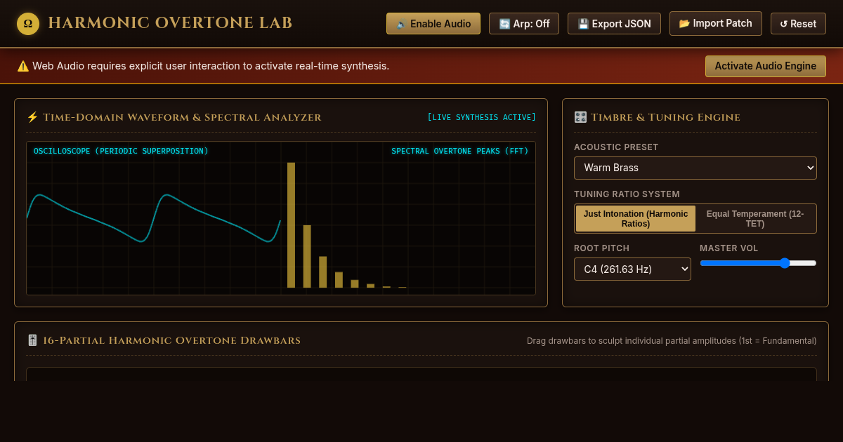 Harmonic Overtone Lab & Acoustic Timbre Synthesizer preview