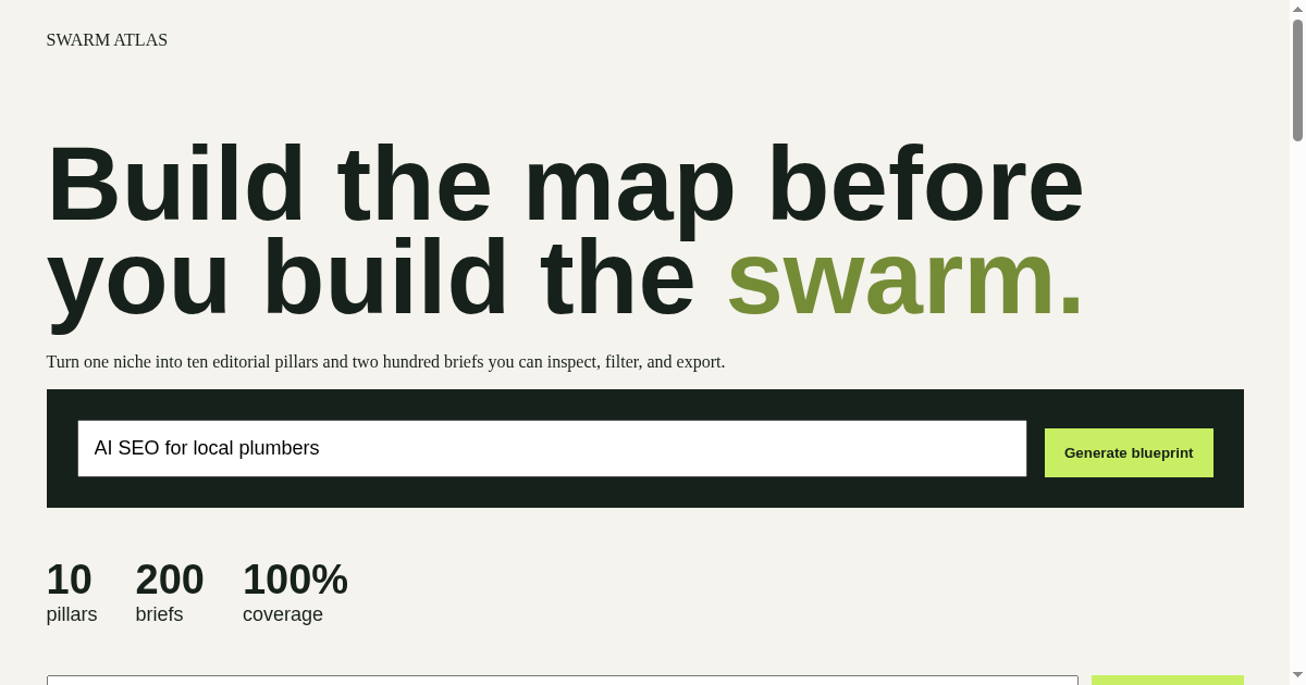 Swarm Atlas preview