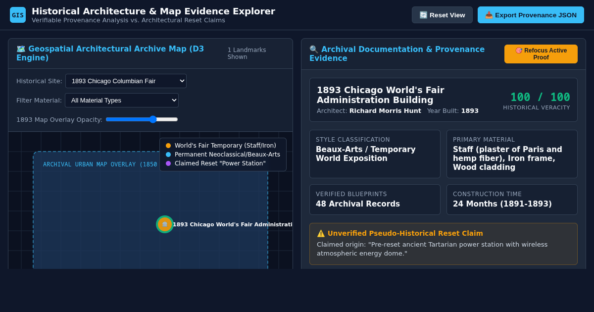 Historical Architecture & Map Evidence Explorer | Architectural Provenance Analysis preview