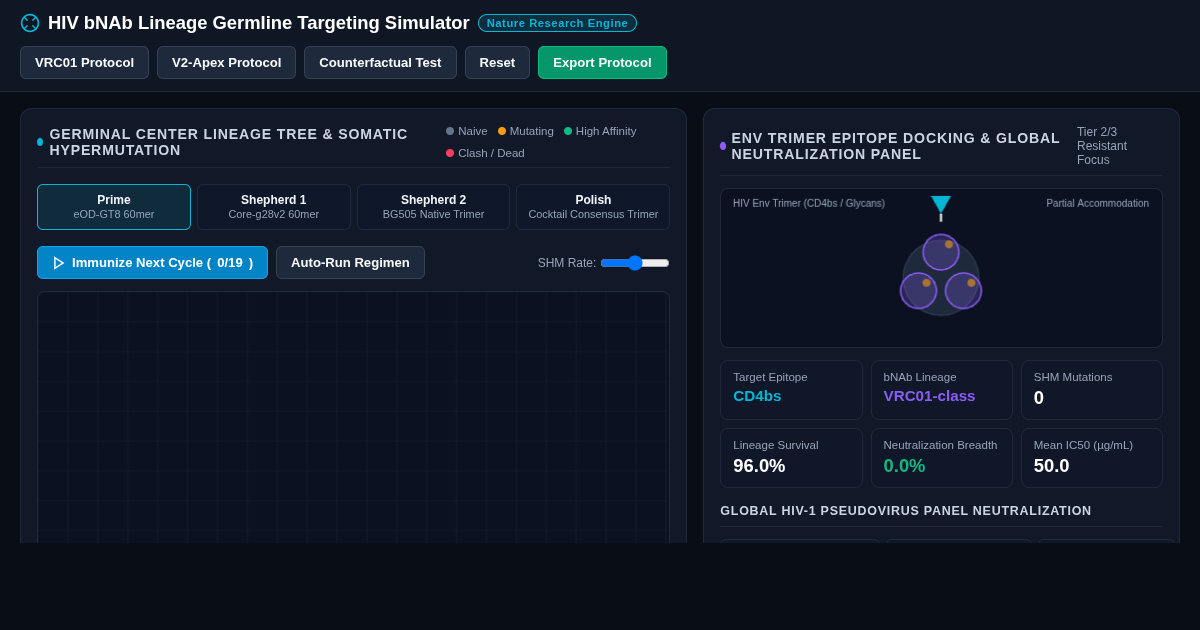 HIV bNAb Lineage Germline Targeting Simulator preview