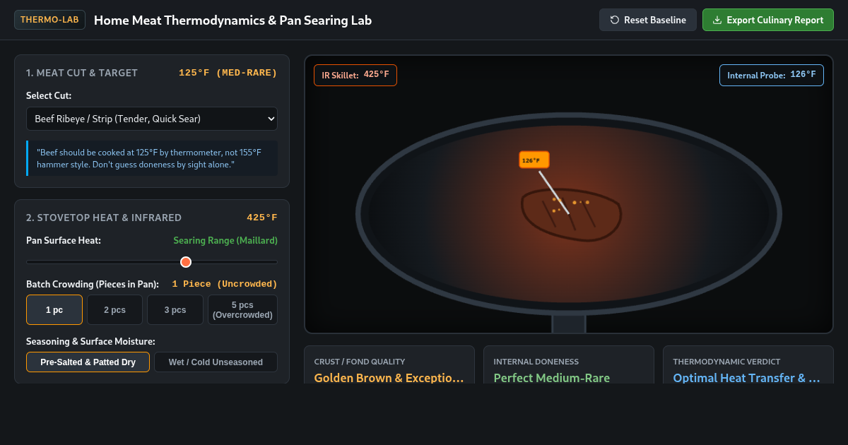 Home Meat Thermodynamics & Pan Searing Lab preview
