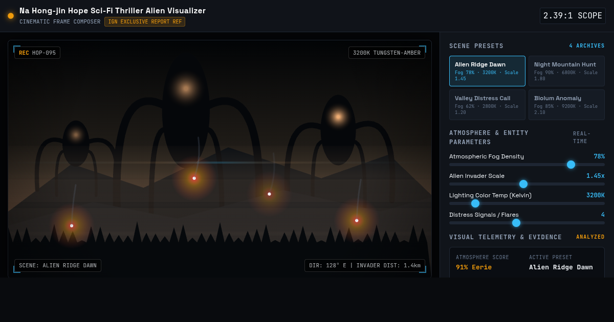 Na Hong-jin Hope Sci-Fi Thriller Alien Visualizer & Scene Composer preview