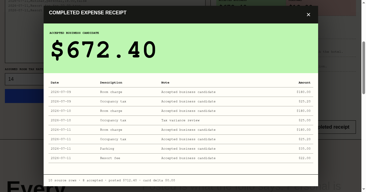 Hotel Folio Reconciler preview