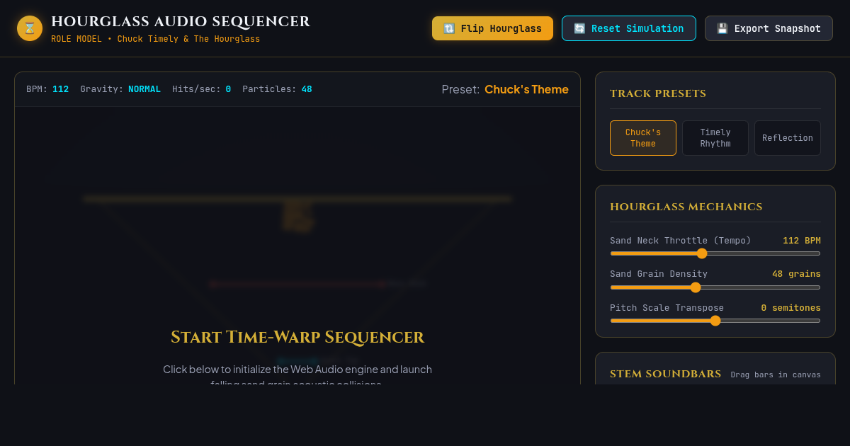 Hourglass Album Audio-Visual Sequencer | ROLE MODEL 'Chuck Timely & The Hourglass' preview