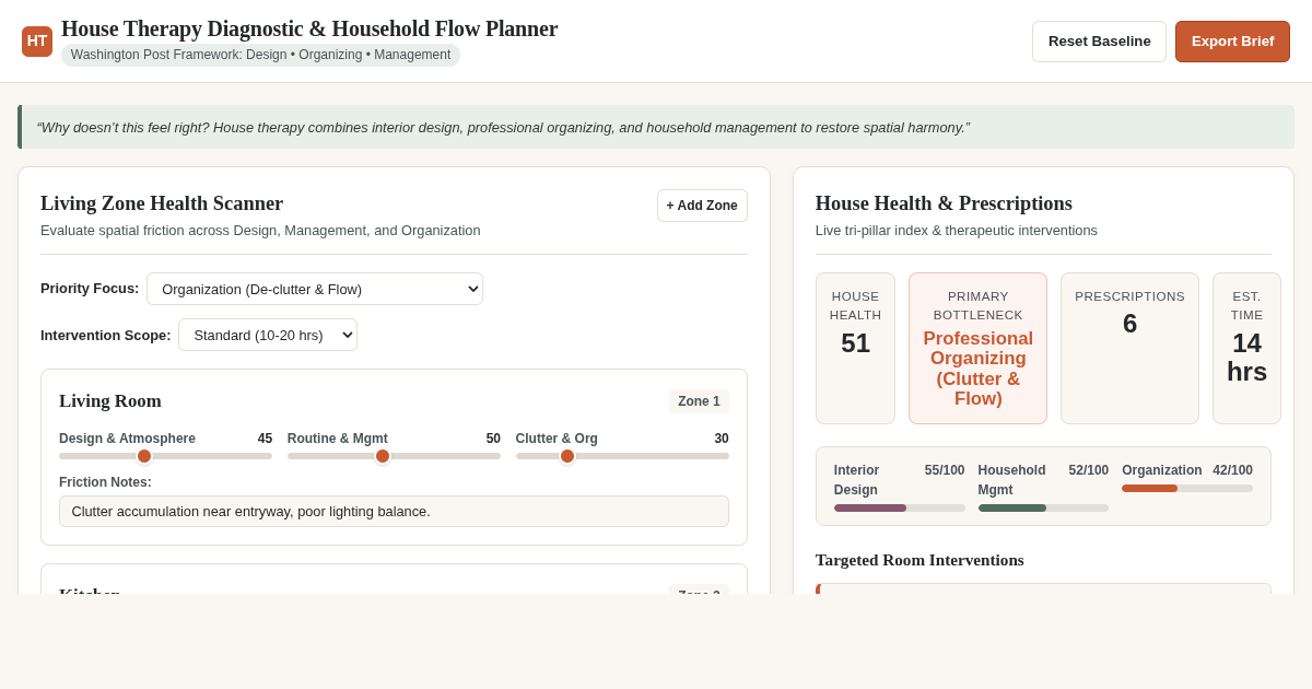 House Therapy Diagnostic & Household Flow Planner preview