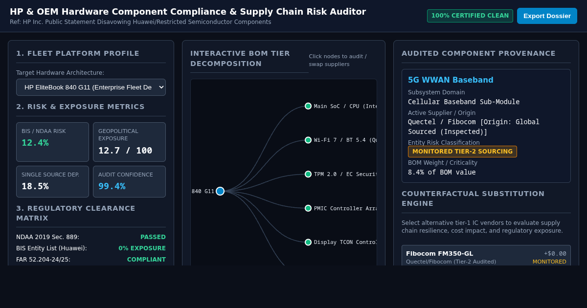 HP & OEM Hardware Component Compliance & Supply Chain Risk Auditor preview