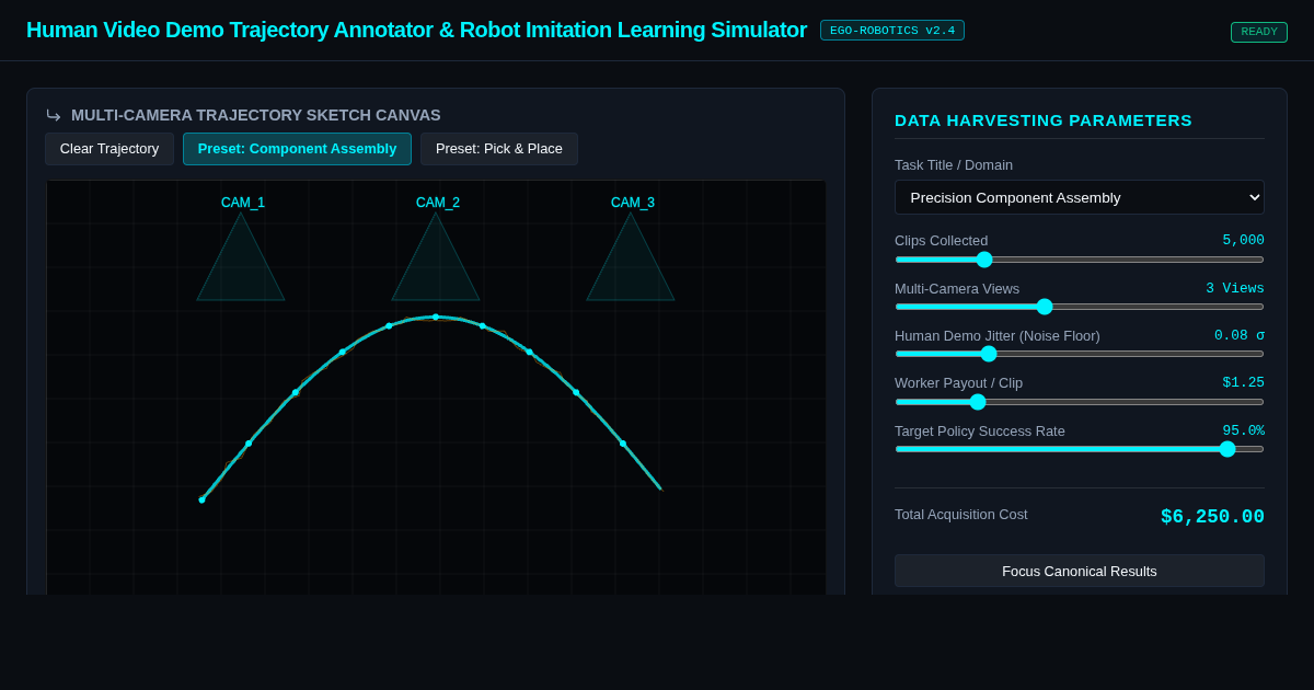 Human Video Demo Trajectory Annotator & Robot Imitation Learning Simulator preview