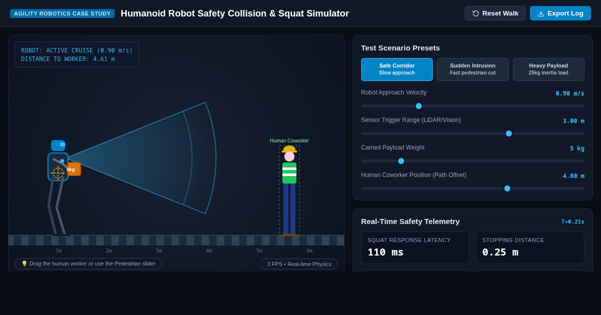 Humanoid Robot Safety Collision & Squat Simulator preview