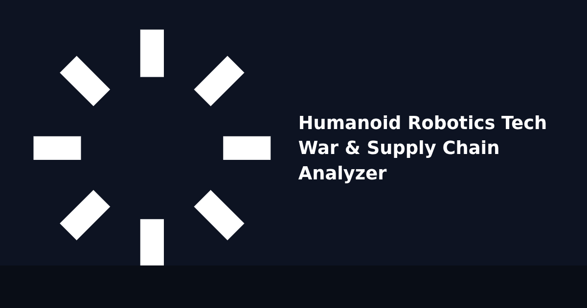 Humanoid Robotics Tech War & Supply Chain Analyzer preview