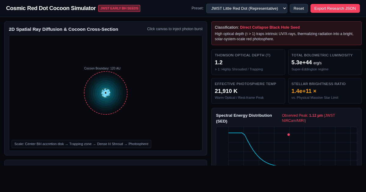 Cosmic Red Dot Cocoon Simulator preview