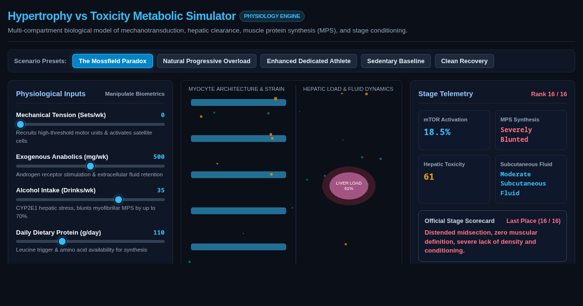 Hypertrophy vs Toxicity Metabolic Simulator preview