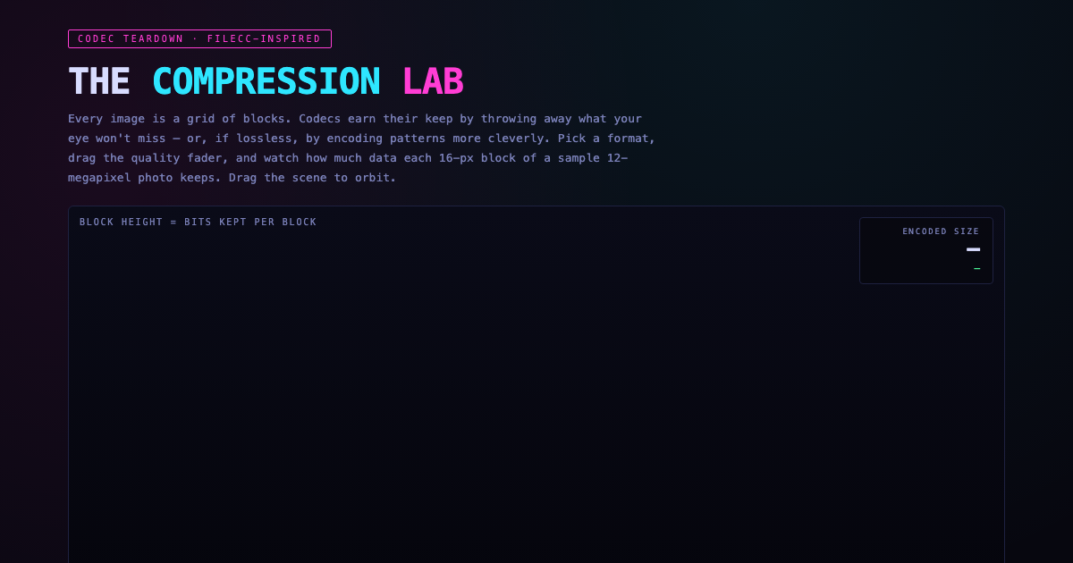 Compression Lab - How PNG, JPEG, WebP & AVIF Actually Work preview
