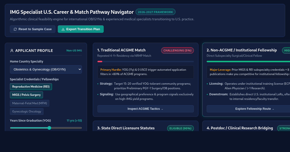IMG Specialist U.S. Career & Match Pathway Navigator preview