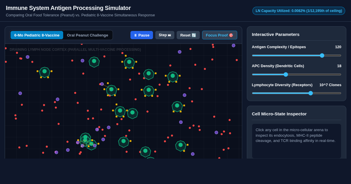 Immune System Antigen Processing Simulator: Food Oral Tolerance vs. Multi-Vaccine Response preview
