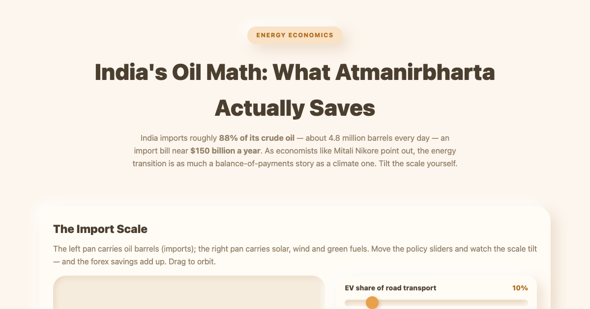 India's Oil Math: The Energy Transition Economics preview