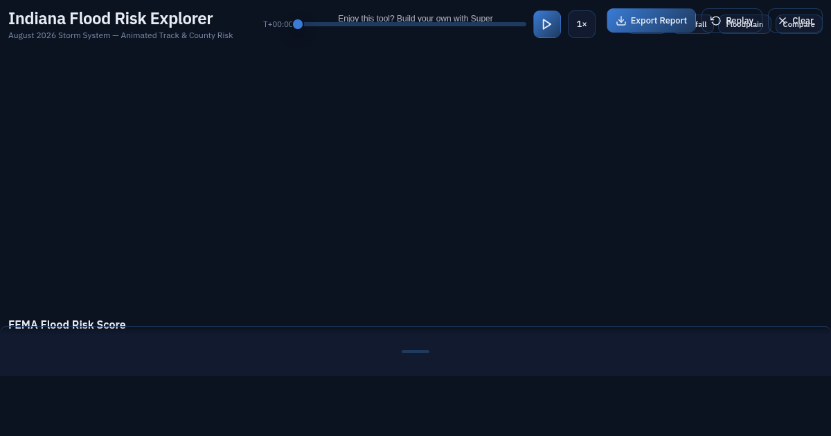 Indiana Flood Risk Explorer preview